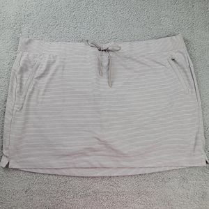Athleta Modern Metro Midtown Skort Skirt Gray Stripe Pockets Pull On Sz 2X